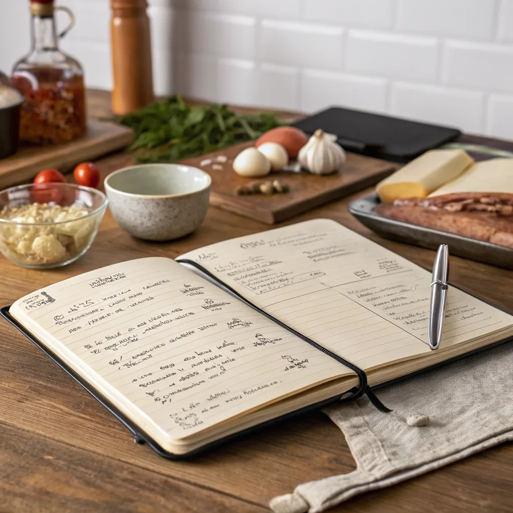 Chef notebook drawing